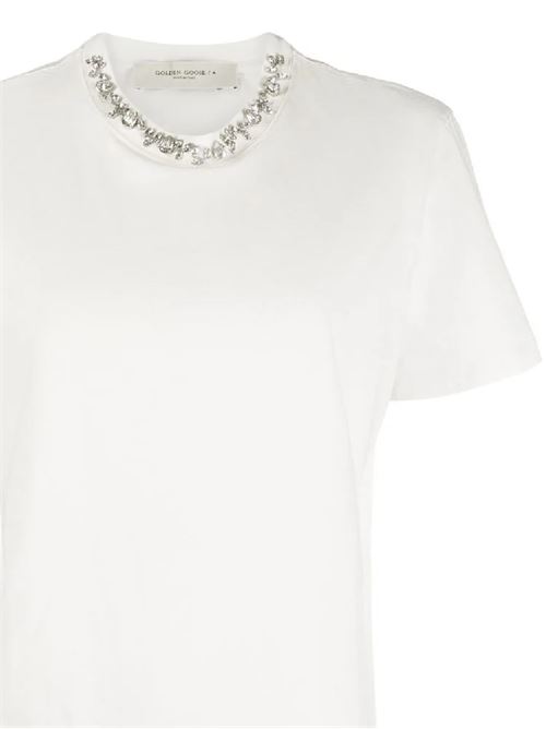 Embroidered cotton T-shirt Golden Goose | GWP01220P00067310363